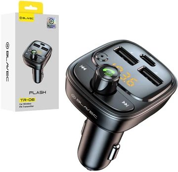 Oem Blavec FM Transmitter Flash TR-06 MP3, Bluetooth - 2xUSB + Type C - PD 30W (TFMFTR06-B) juodas