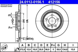 ATE 24.0112-0156.1 Brake Disc kaina