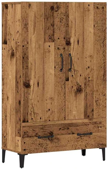 Highboard Old Wood 70x31x115 cm Engineered Wood