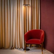 LED stovas Celeste, juodas, aukštis 174 cm, metalas