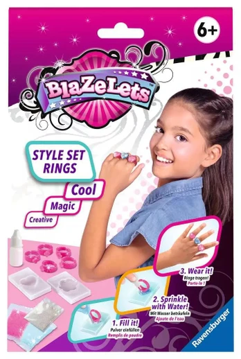Ravensburger kūrybinis rinkinys „BlaZeLets Style Set: žiedai“, nuo 6 m.