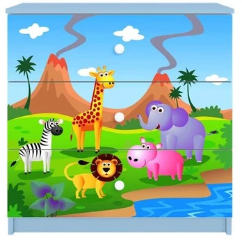 Mėlyna Komoda babydreams safari