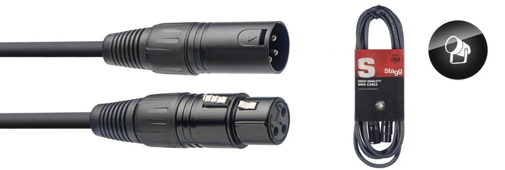 DMX kabelis Stagg SDX3-3, 3m