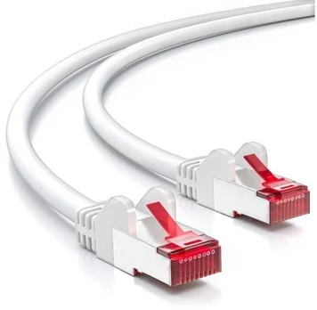 deleyCON Patchkabel KAT6, 250Mhz, S/FTP (PIMF), 3,0 meter, hvid