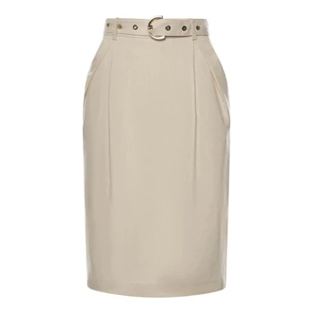 Midi sijonas moterims, Balta, Edwena skirt