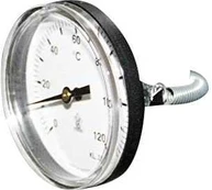 Csdk Sl Csslr Plus påspændingstermometer 0 - 120°C, monteres med stål spændebånd
