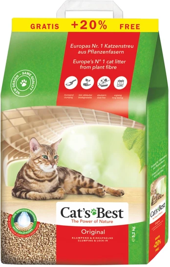 Cats Best OkoPlus Original Natūralus kraikas katėms 10L+2L