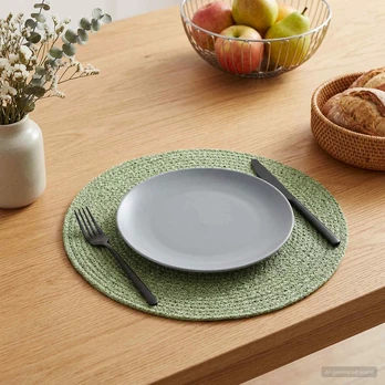 Džiuto paveikslai 6 pcs Alyvuogių žalia Ø 30 cm