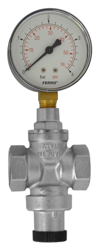 Dujų reduktorius Ferro, V1/2"-V1/2", 11 cm