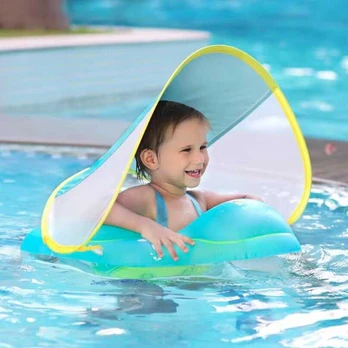 Mokomasis plaukimo ratukas su stogeliu SWIMBOBO