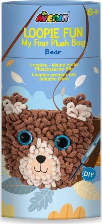 Kūrybinis mezgimo rinkinys Avenir Loopie Fun Bear, ruda