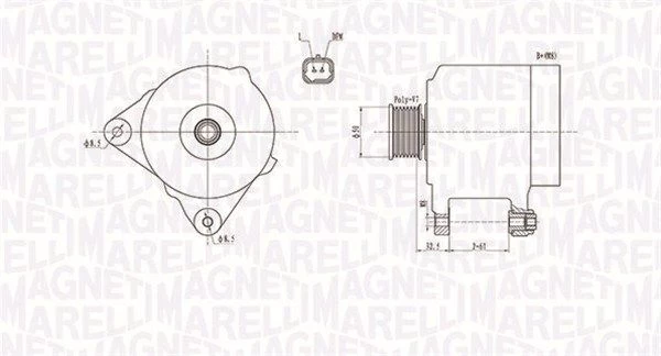 Kintamosios srovės generatorius MAGNETI MARELLI 063731768010