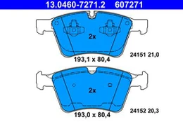 ATE 13.0460-7271.2 Brake pad set