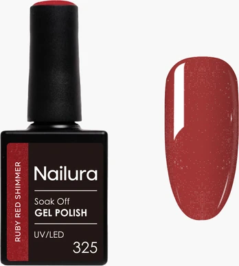Nailura - Gel Polish 325 - Ruby Red Shimmer - 10 ml