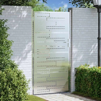 Sodo vartai su užraktu Sidabro 96 x 180 cm Nerūdijantis Plienas