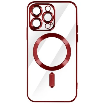 Coque - AVIZAR - iPhone 14 Pro - Silikonas - Raudona - Chromo kontūras