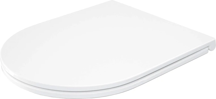 Slim soft closing toilet seat