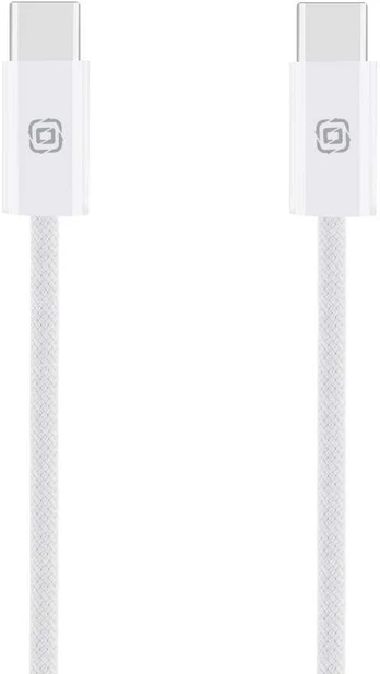 OBAL:ME Super Fast USB-C/USB-C Braided Cablel 100W 1m Baltas