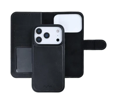 Rixus Duo Magnetic Detachable Wallet For Apple iPhone 17 Pro Black