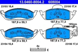ATE 13.0460-8004.2 Brake pad set