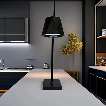 LED stalinis šviestuvas, Juoda