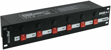 19" 2U elektros distributorius Eurolite Board 6-S, juodas