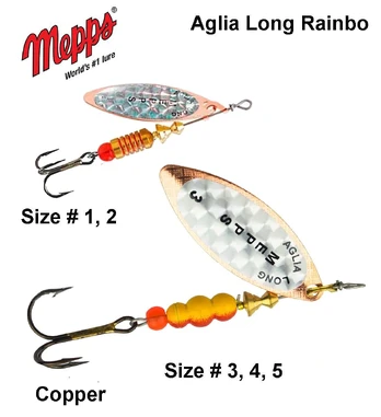 Sukriukė Mepps Aglia Long Rainbow Copper 30g