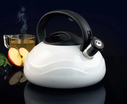 Virdulys su gwizdkiem Velo 2,5 l balta AMBITION
