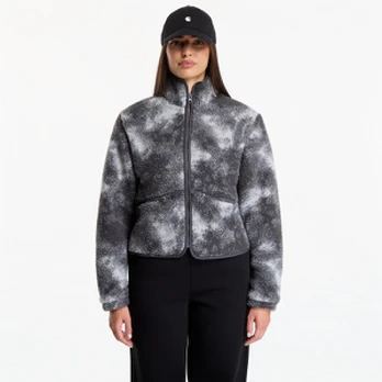 Urban Classics Printed Sherpa Jacket Grey Tie Dye - Dydis S (TB8505-22940 Striukės)