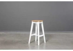 STOOL Baltas MIX ąžuolinė baro (69cm) taburetė