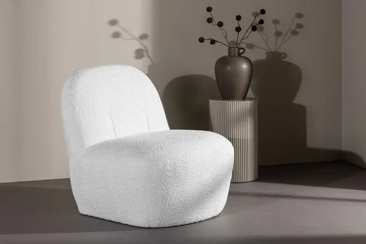 Sofa Venture Design Poilsio kėdė, Mahla, 82x70x77 cm, Balta