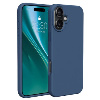 Dėklas Etteri Silicone case for iPhone 16 Plus 6,7" dark mėlynas