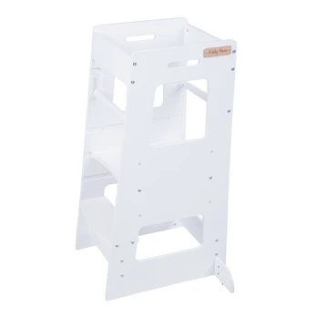 Virtuvinė kėdutė-laiptukai vaikams KiddyMoon ST-003, balta