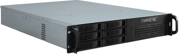 Inter-Tech IPC 2U-2406 Rack Juodas, Sidabrinis