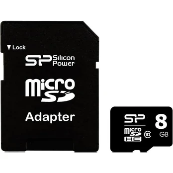 Silicon Power memory card microSDHC 8GB Class 10 + adapter