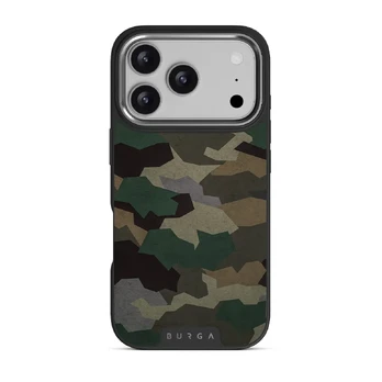Tropical Green Camo - iPhone 17 Pro Case, Elite Dark (MagSafe) / Silver