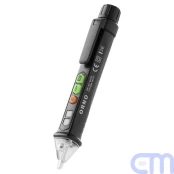 Inductive voltage tester with flashlight, 12-1000V, AC / DC, black kaina
