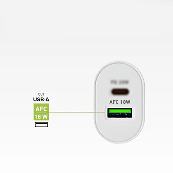 Įkroviklis Sieciowa SBS PD 1xUSB 1xUSB-C 20W balta
