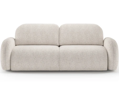 Avuela Sofa Bed with Storage, White Chenille, Modern, White