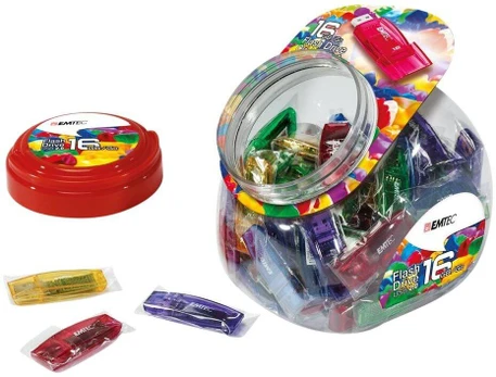 Pendrive Emtec Emtec USB2.0 C410 16GB Candy Jar 80 vnt.