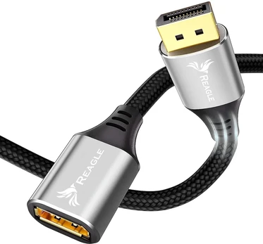 Kabelis Reagle DisplayPort - DisplayPort 1 m sidabrinis