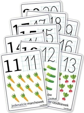 moji lenta A5 - Skaičiai 11-20 10 kortelių