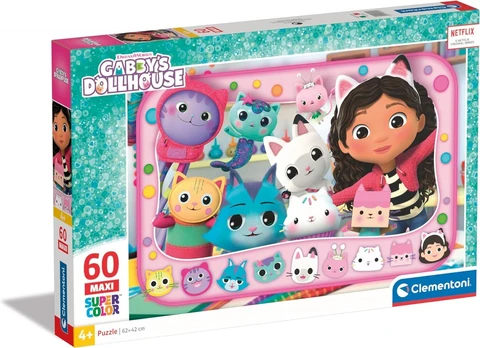 Puzzle 60 elements Maxi Super Color Gabbys Dollhouse