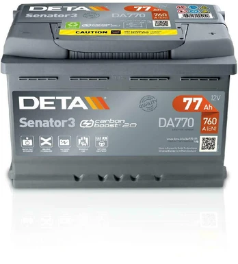 Akumuliatorius Deta Senator 3 77Ah 760A DA770