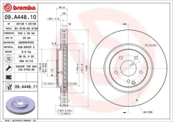 Stabdžių diskas BREMBO 09.A448.11 kaina