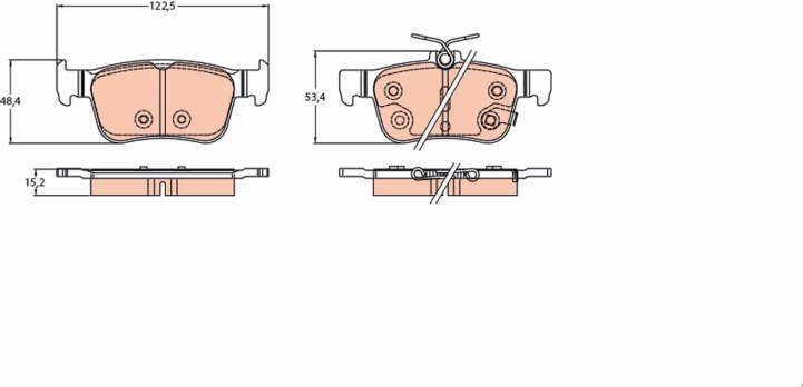 TRW GDB2223 Brake pad set