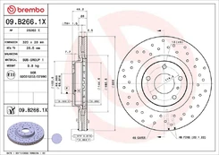 Stabdžių diskas BREMBO 09.B266.1X kaina