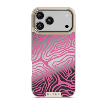 Pink Shores - iPhone 17 Pro Max Case, Elite Mirror Light (MagSafe) / Gold