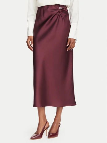 Rinascimento Midi sijonas CFC0130230003 Vyšninė Regular Fit