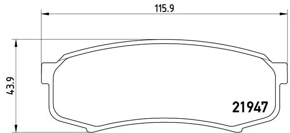 Stabdžių trinkelių rinkinys, diskinis stabdys BREMBO P83024